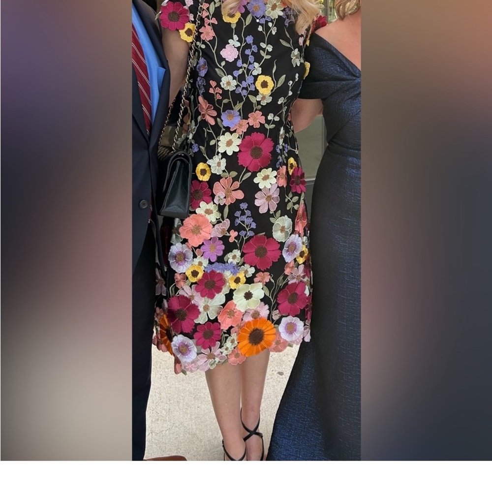 Rickie Freeman for Teri Jon Floral Lace Dress